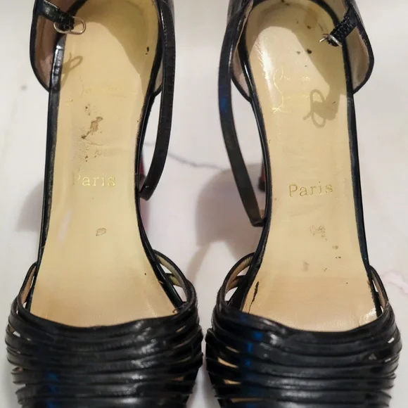 Christian Louboutin Heel With Black Laces - Picture 2 of 9